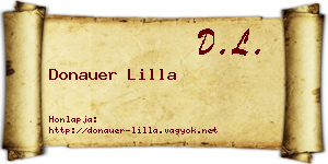 Donauer Lilla névjegykártya