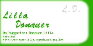 lilla donauer business card